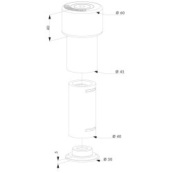Koncový doraz krídlových brán, výška 60-140mm, AL Koncový doraz krídlových brán, výška 60-140mm, AL
